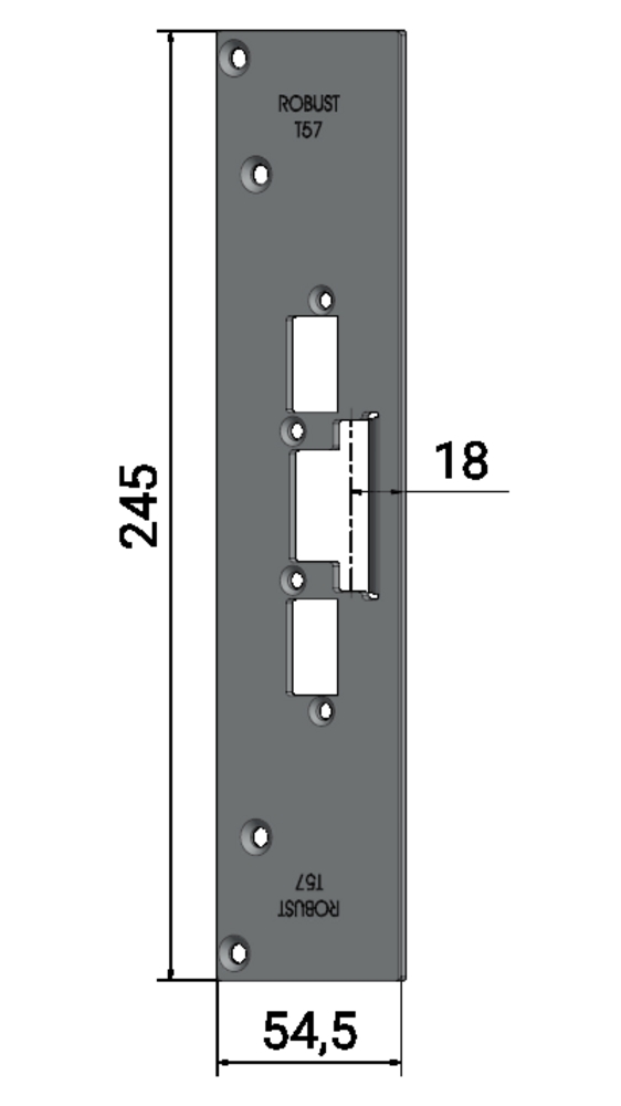 Monteringsstolpe T57 anpassad för Stålprofil 565000 och 765000. (200)