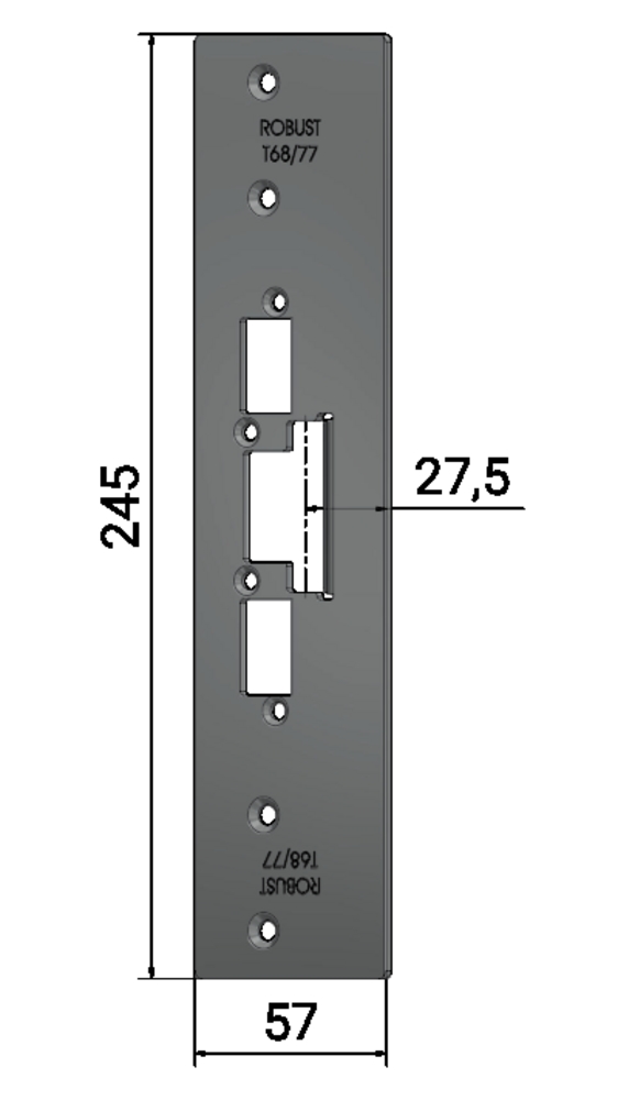 Monteringsstolpe T68/77 27,5mm för Reynaers-profil CS 77