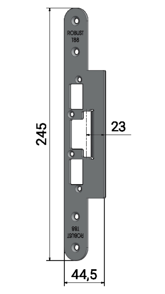Monteringsstolpe T88 23mm för      metallkarm