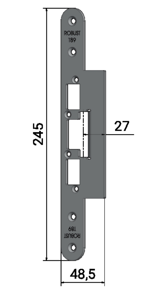 Monteringsstolpe T89 27mm för      metallkarm