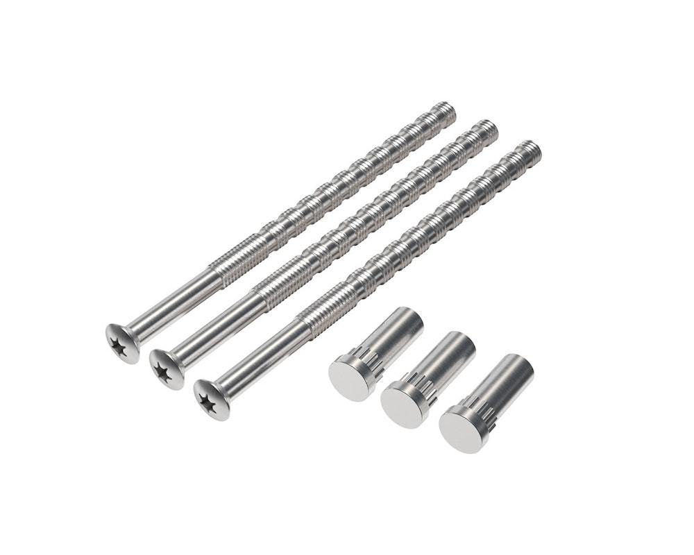 Fönsterhandtag Skruvsats WH-SK01-SNborstad nickel