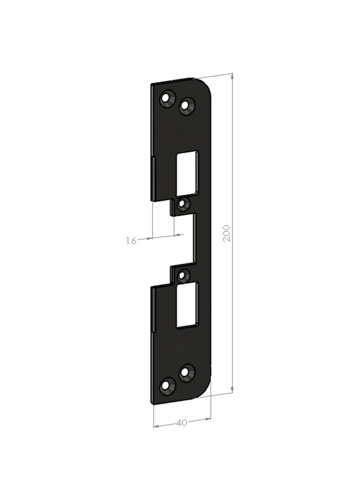 Monteringsstolpe Safetron SA87-16  plan (1487-2, 9487-2, ST4009-16)