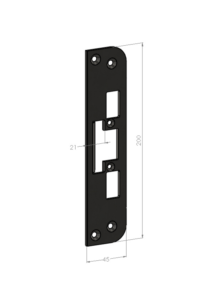 Monteringsstolpe Safetron SA87-21  plan (1487-4, 9487-4, ST4009-21)