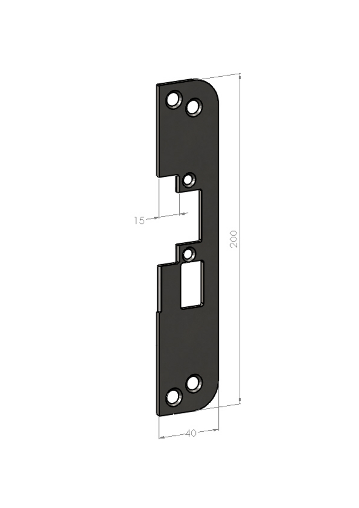 Monteringsstolpe Safetron SA50V-15 plan