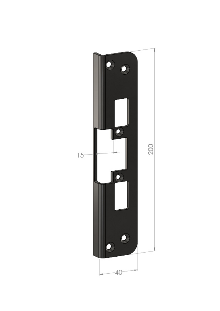 Monteringsstolpe Safetron SA87-B-15vinkel (1487-2, ST4005-15)