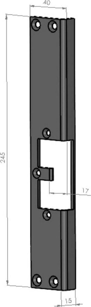 Monteringsstolpe Safetron SC30V-17 vinklad