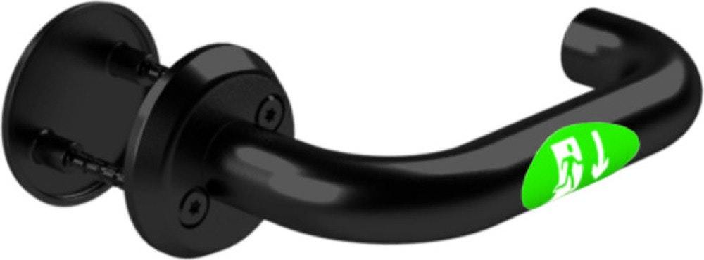 Nödutrymningsbeslag ST17902-L-3    borstat svart vänster