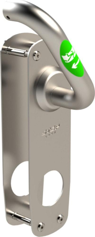 Nödutrymningsbeslag ST17933-R-1    borstat rostfritt stål höger