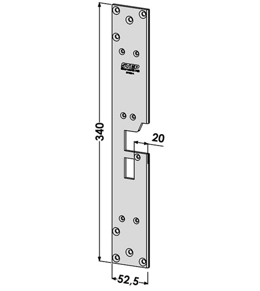 Monteringsstolpe ST1805-A till STEP18-AS Plan Vänster