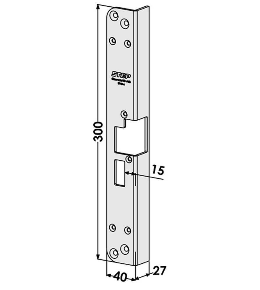 Monteringsstolpe ST184A till STEP  18 vinkel