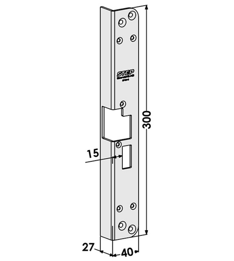 Monteringsstolpe ST184B till STEP  18 vinkel