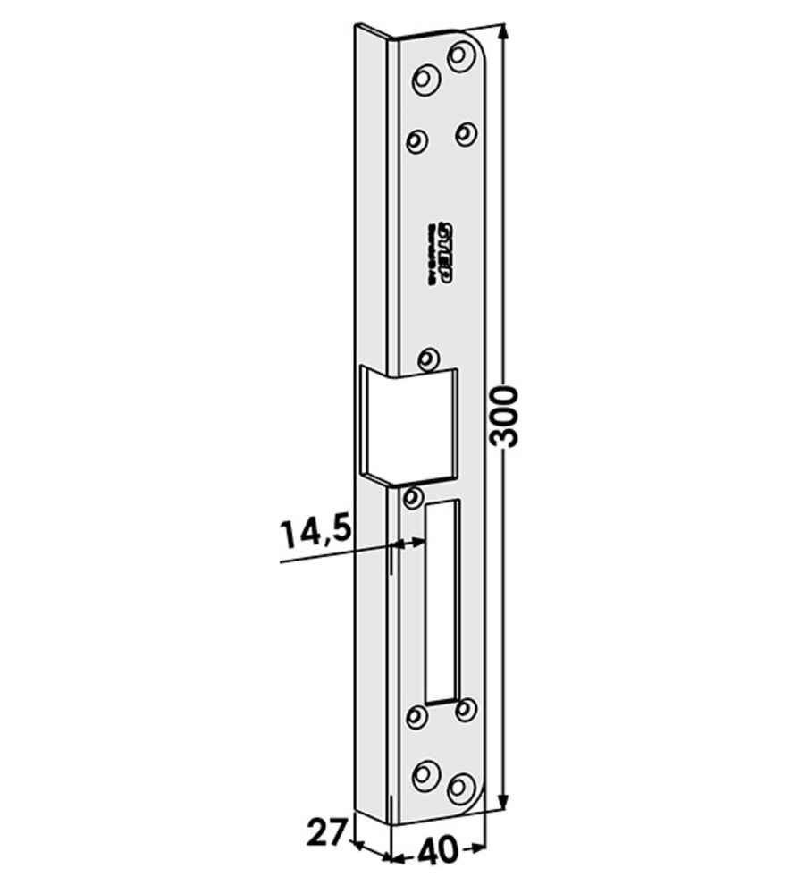 Monteringsstolpe ST186B till STEP  18 Vinkel