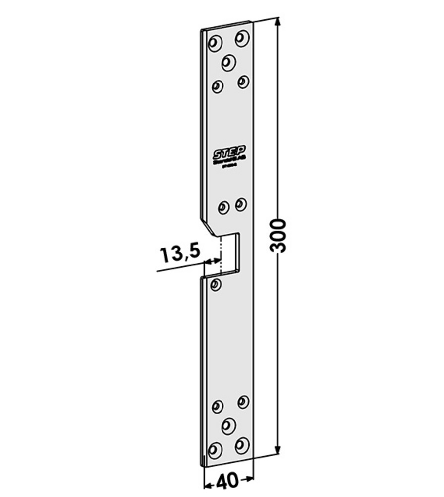 Monteringsstolpe ST1883-B till STEP18-BS Plan Höger