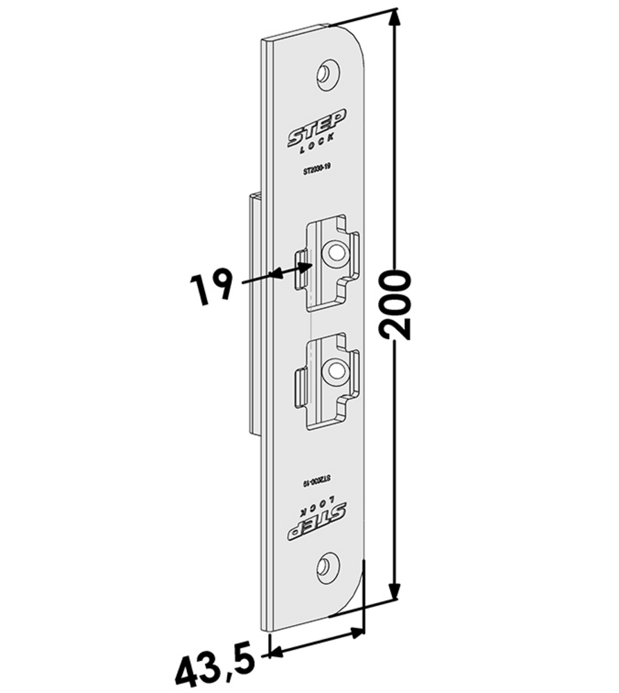 Mekaniskt slutbleck ST2030-19 för  STEP 120