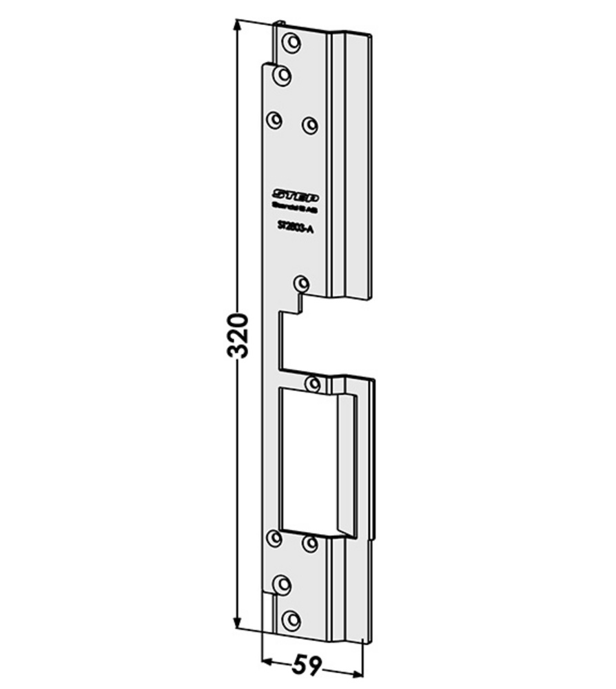 Monteringsstolpe ST2803-A anpassad för Schüco ADS 75 HD, (Step 28E)