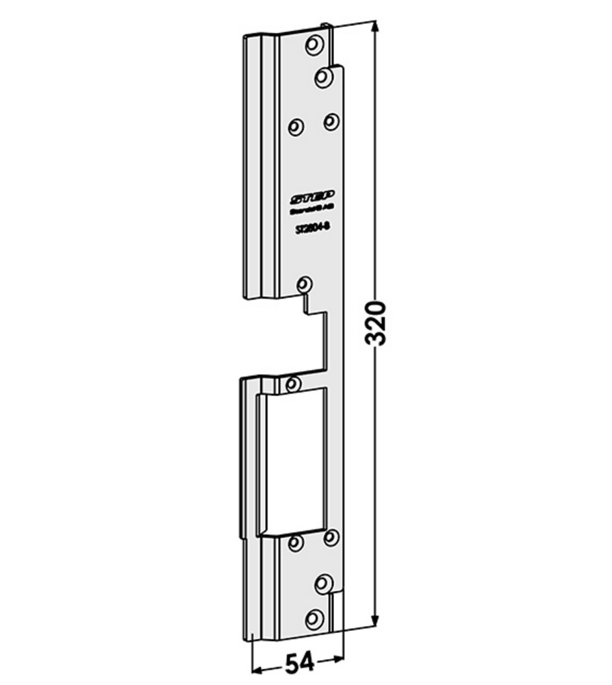 Monteringsstolpe ST2804-B anpassad för Schüco ADS 70 HD (Step 28E)