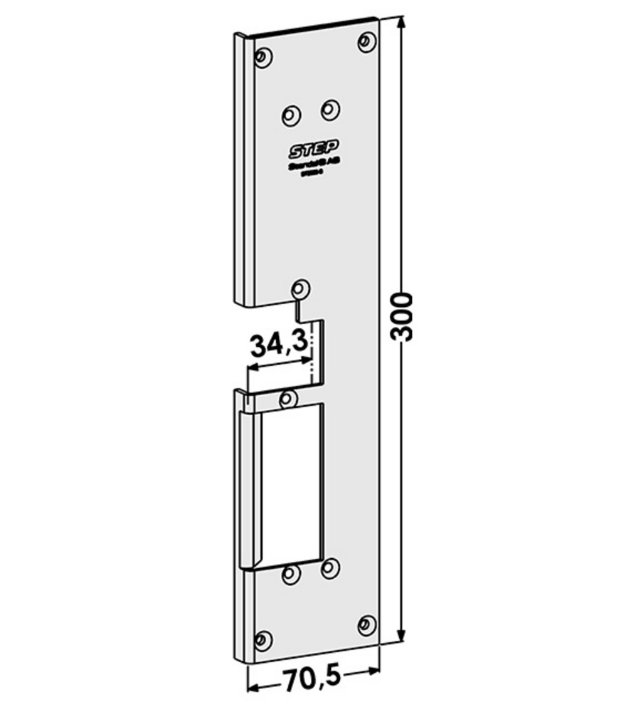 Monteringsstolpe ST2886-B anpassad för Sapa 2086 (Step 28e)