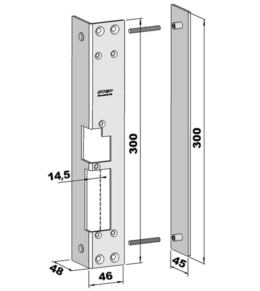 Monteringsstolpe ST289B till STEP  28E