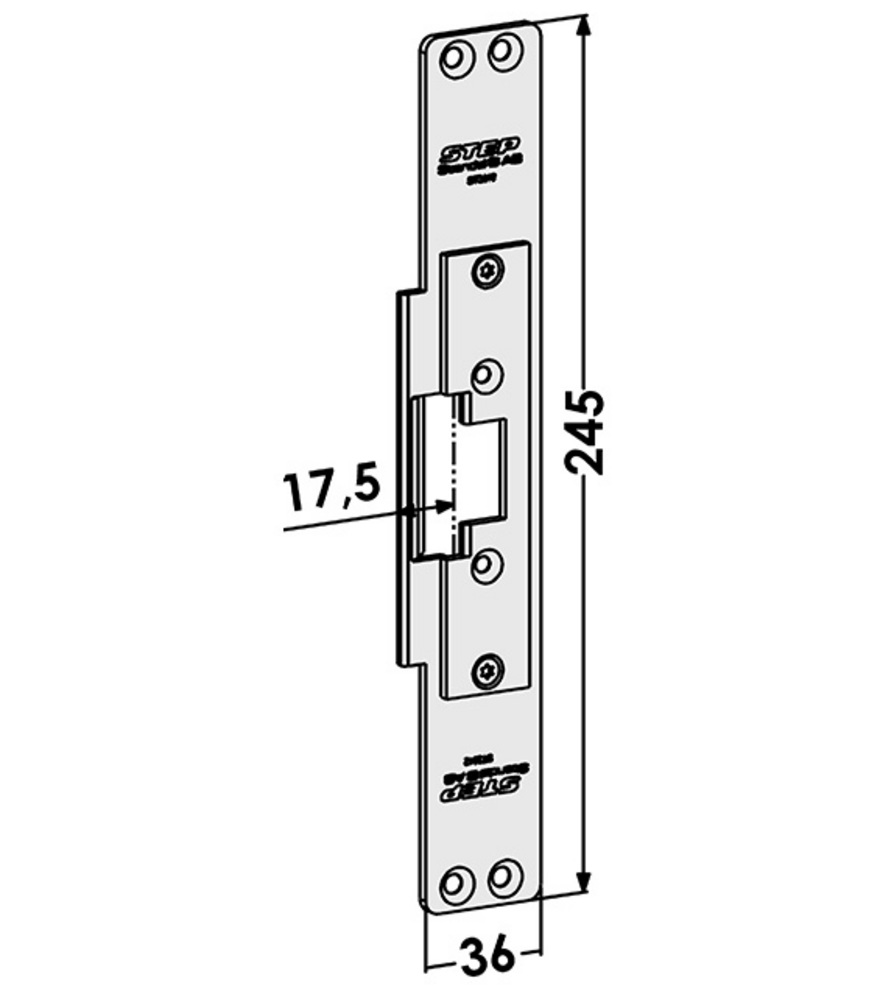 Monteringsstolpe ST3512 anpassad för Sapa 2060. (STEP 30)