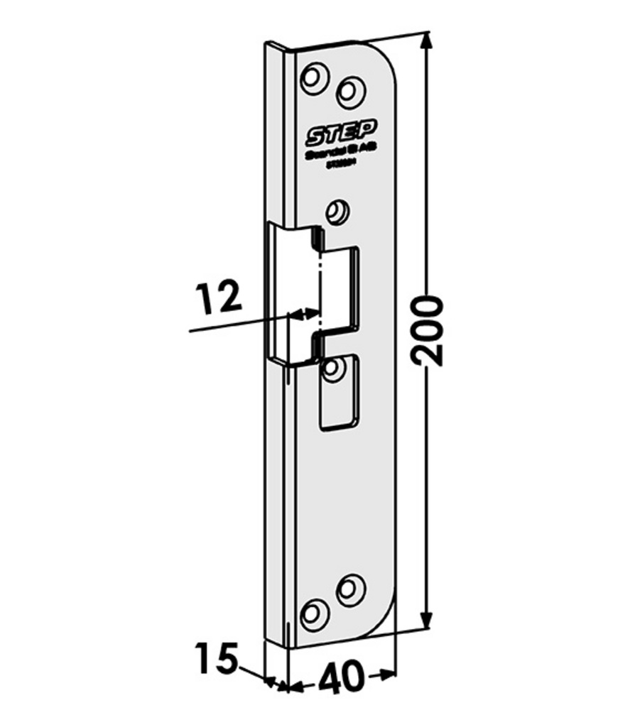 Monteringsstolpe ST3525H till STEP 30 vinkel (1887-1)