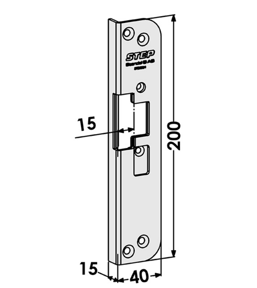 Monteringsstolpe ST3526H till STEP 30 vinkel (1887-2)