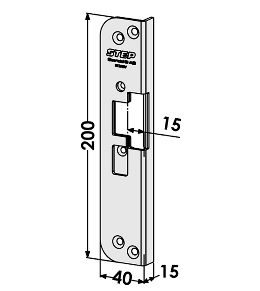 Monteringsstolpe ST3526V till STEP 30 vinkel (1887-2)