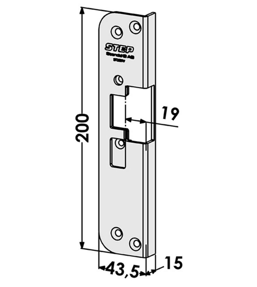 Monteringsstolpe ST3527V till STEP 30 vinkel (1887-3)