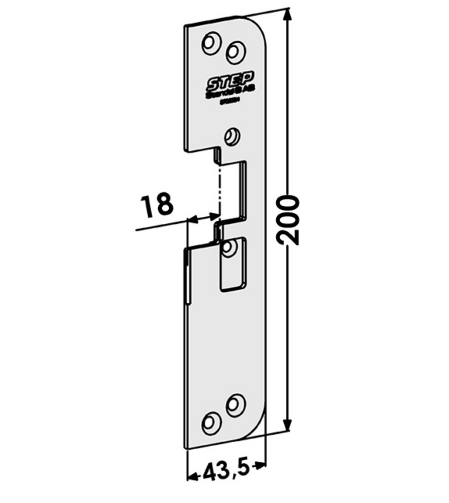 Monteringsstolpe ST3536H till STEP 30 vinkel (1887-3)