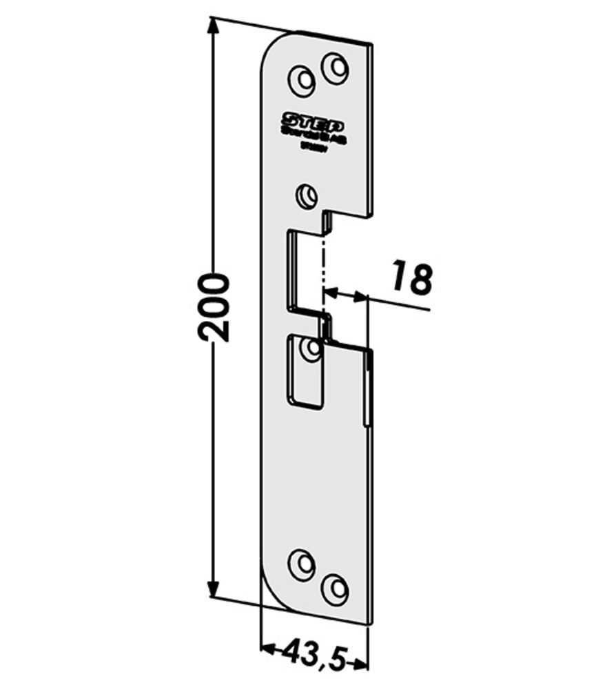 Monteringsstolpe ST3536V till STEP 30 vinkel (1887-3)