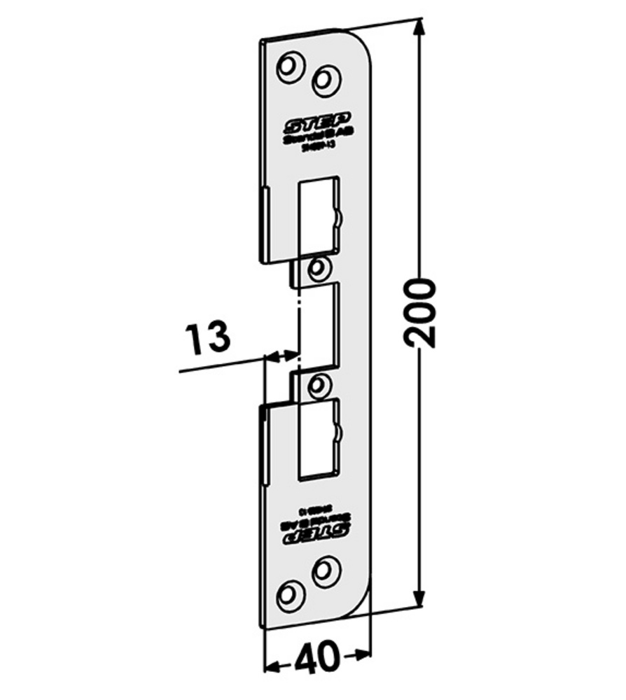 Monteringsstolpe ST4009-13 till    STEP 40 plan (1487-1)