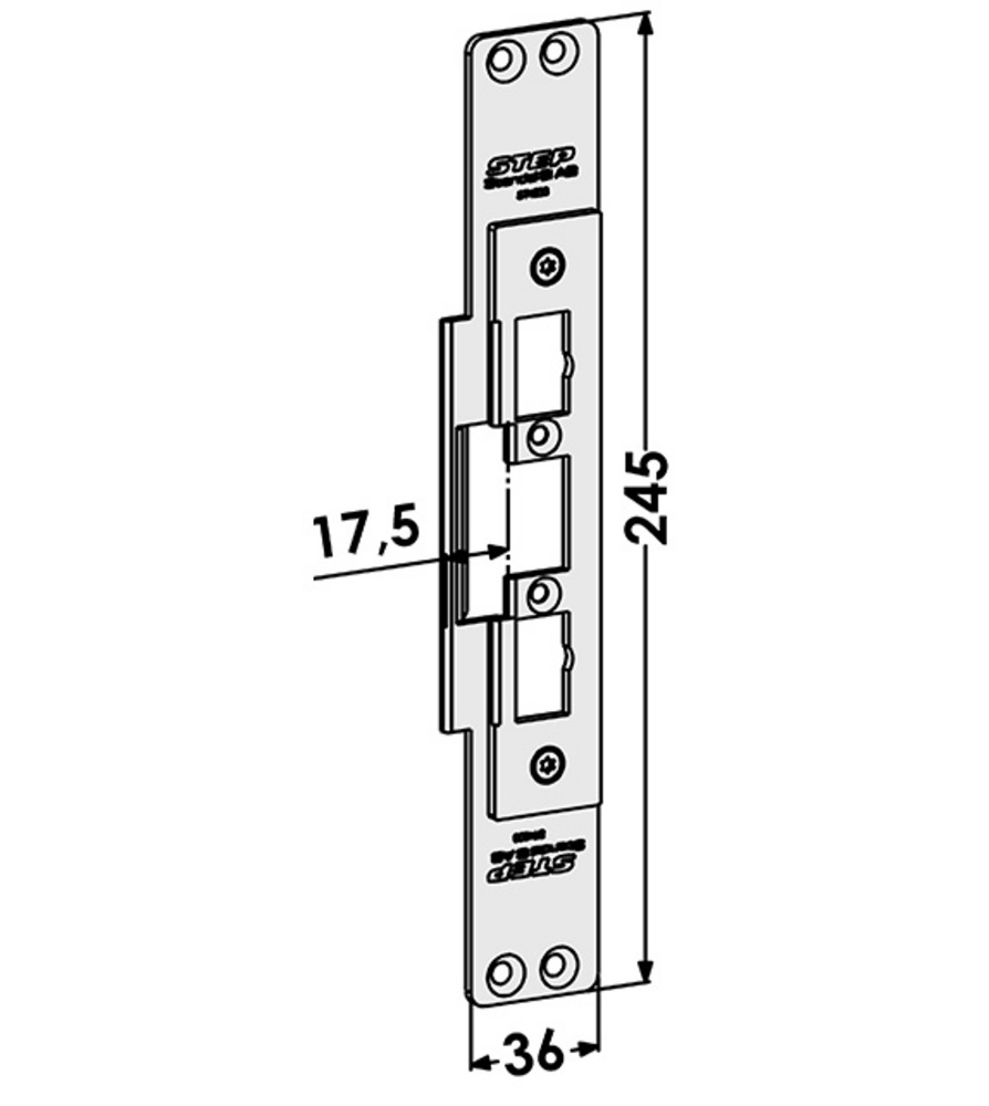 Monteringsstolpe ST4033 anpassad för Sapa 2060. (STEP 40,90)