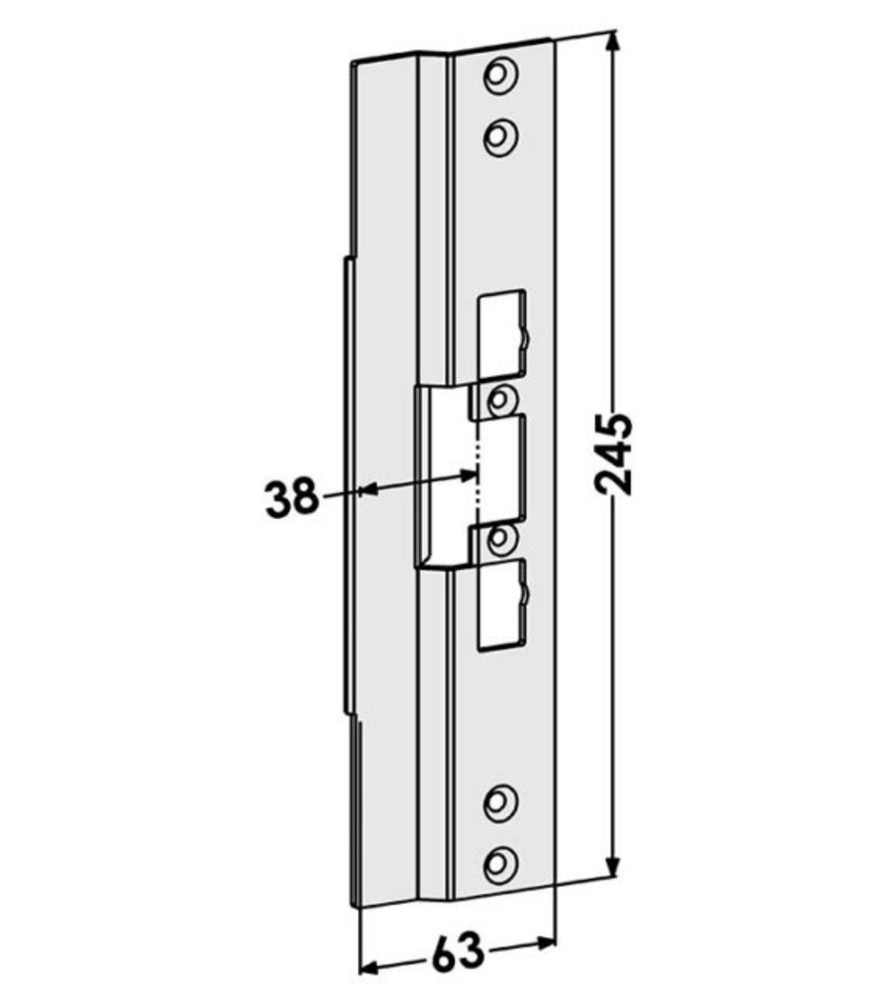 Monteringsstolpe ST4080 anpassad för Reynaers 8ML (Step 40 48 90 98)