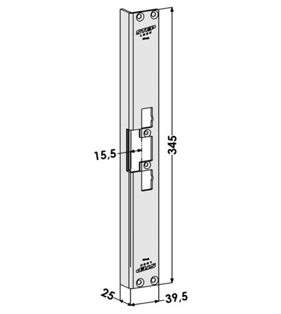 Monteringsstolpe ST4196 Vinklad    till STEP 40/90/48/98