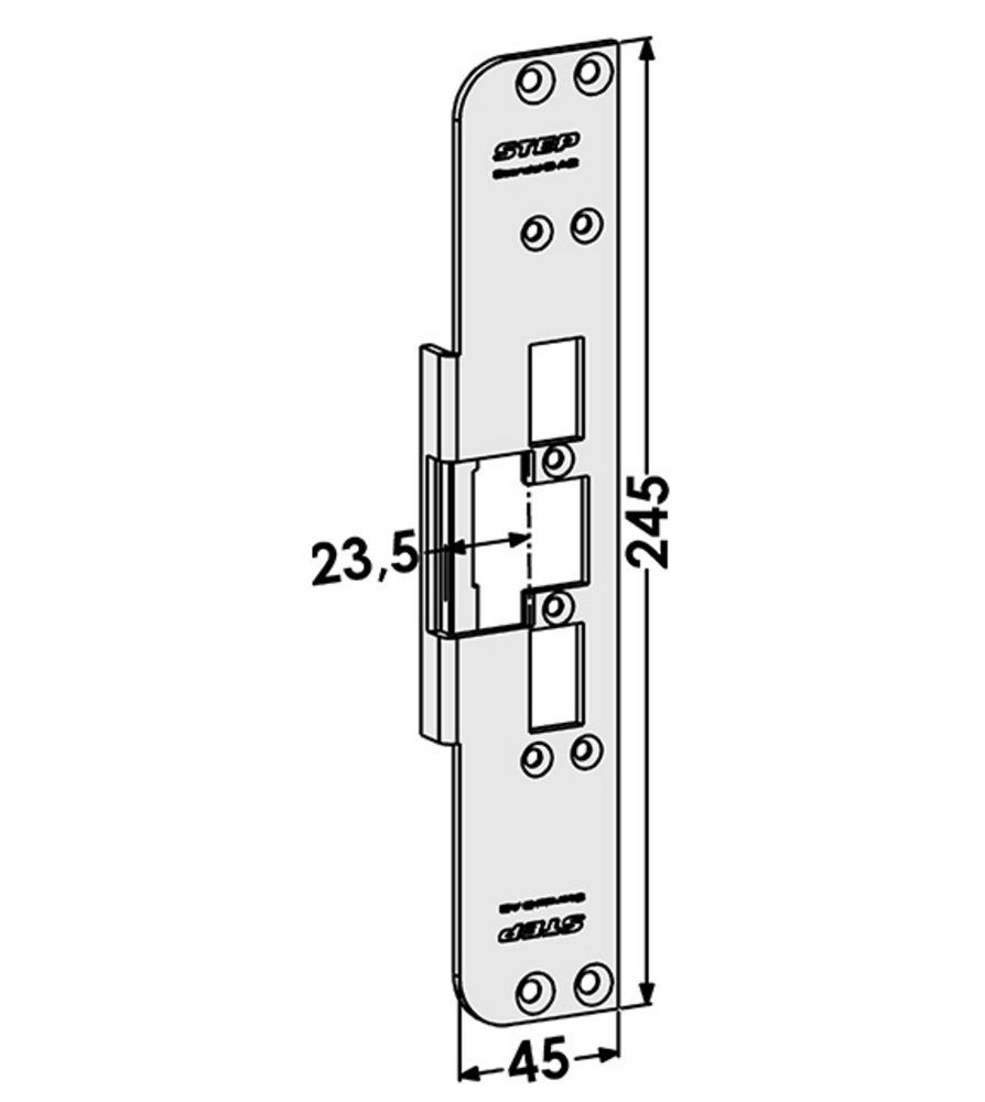 Stolpe ST6503 anpassad för Wicstyle65 & Schüco ADS 80FR (Step 60)