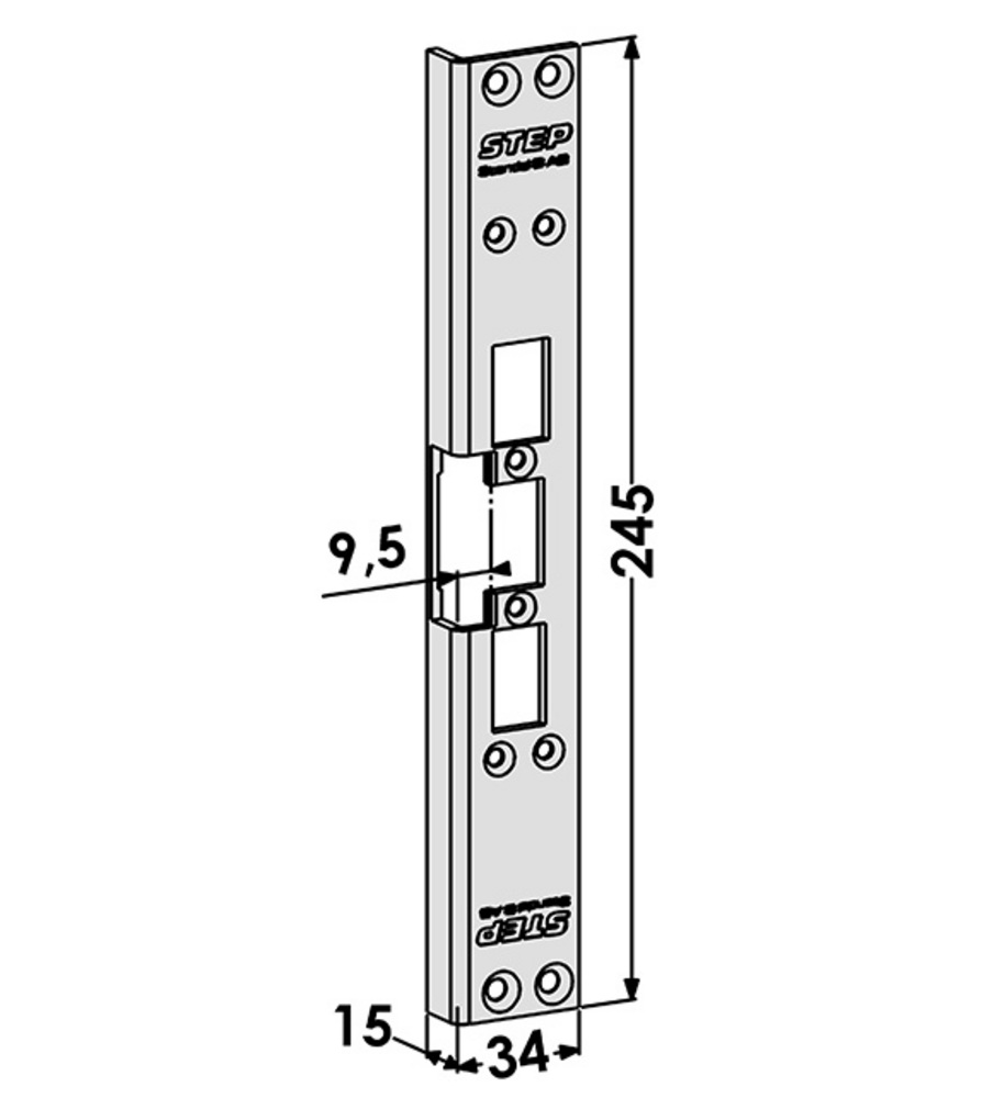 Monteringsstolpe ST6507 vinklad    till STEP 60