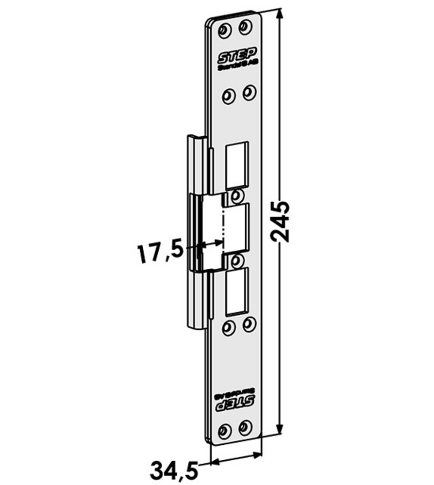 Monteringsstolpe ST6509 anpassad för Sapa 2060. (STEP 60)