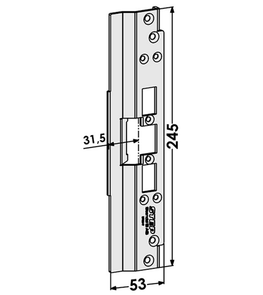 Monteringsstolpe ST6517 anpassad för Schüco ADS 70 HD. (Step )