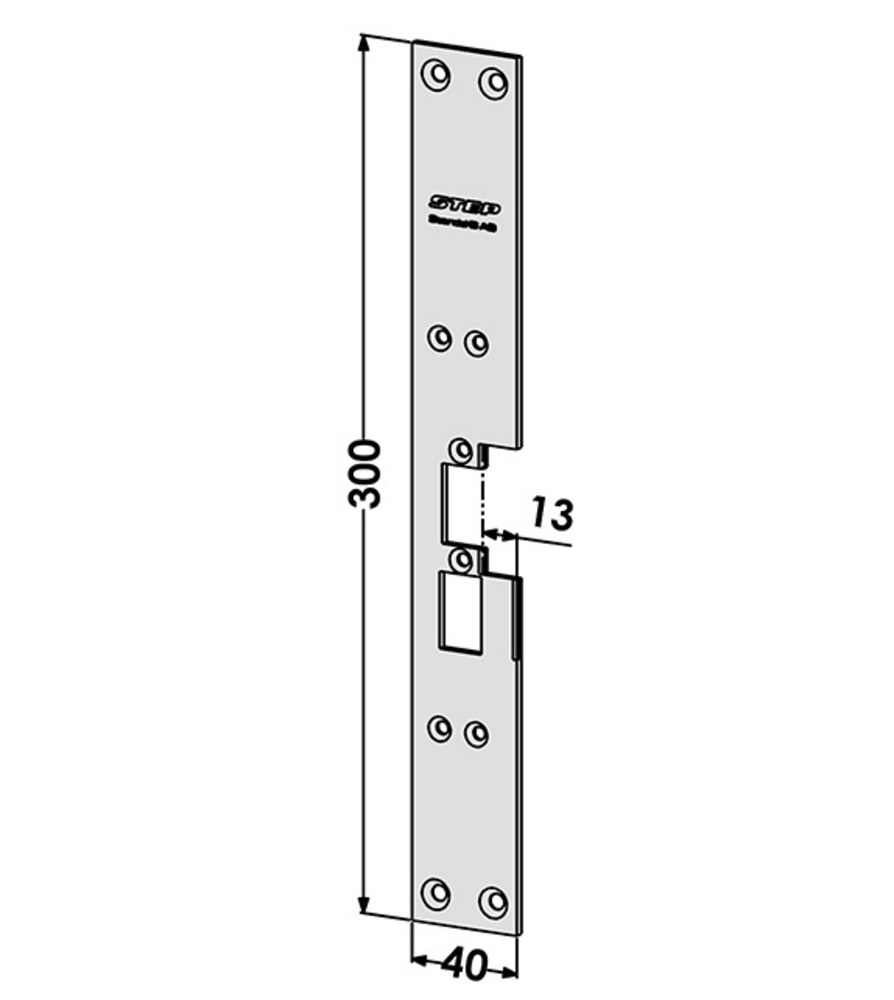 Monteringsstolpe ST6521 till STEP  60 Vänster