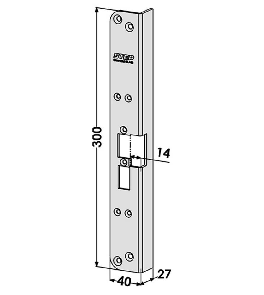 Monteringsstolpe ST6524 till STEP  60 vänster