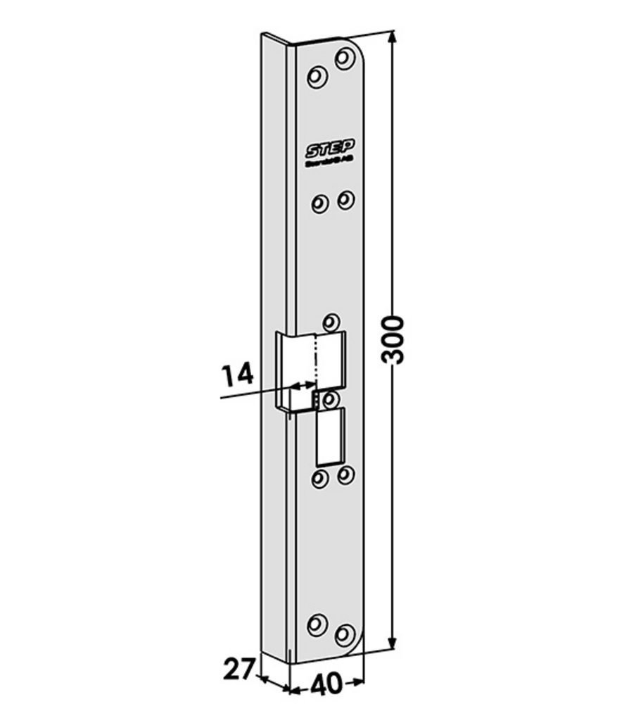 Monteringsstolpe ST6525 till STEP  60 Höger