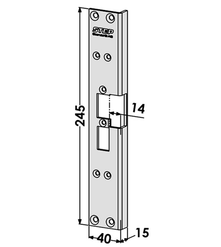 Monteringsstolpe ST6526 till STEP  60 vänster