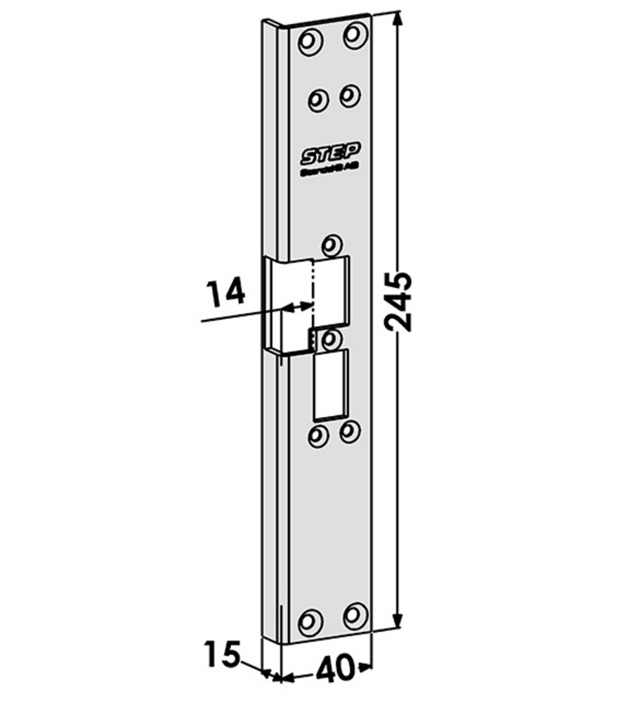 Monteringsstolpe ST6527 till STEP  60 Höger