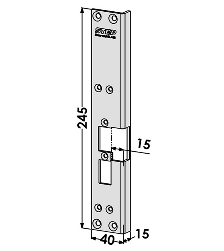 Monteringsstolpe ST6531 till STEP  60 Vänster