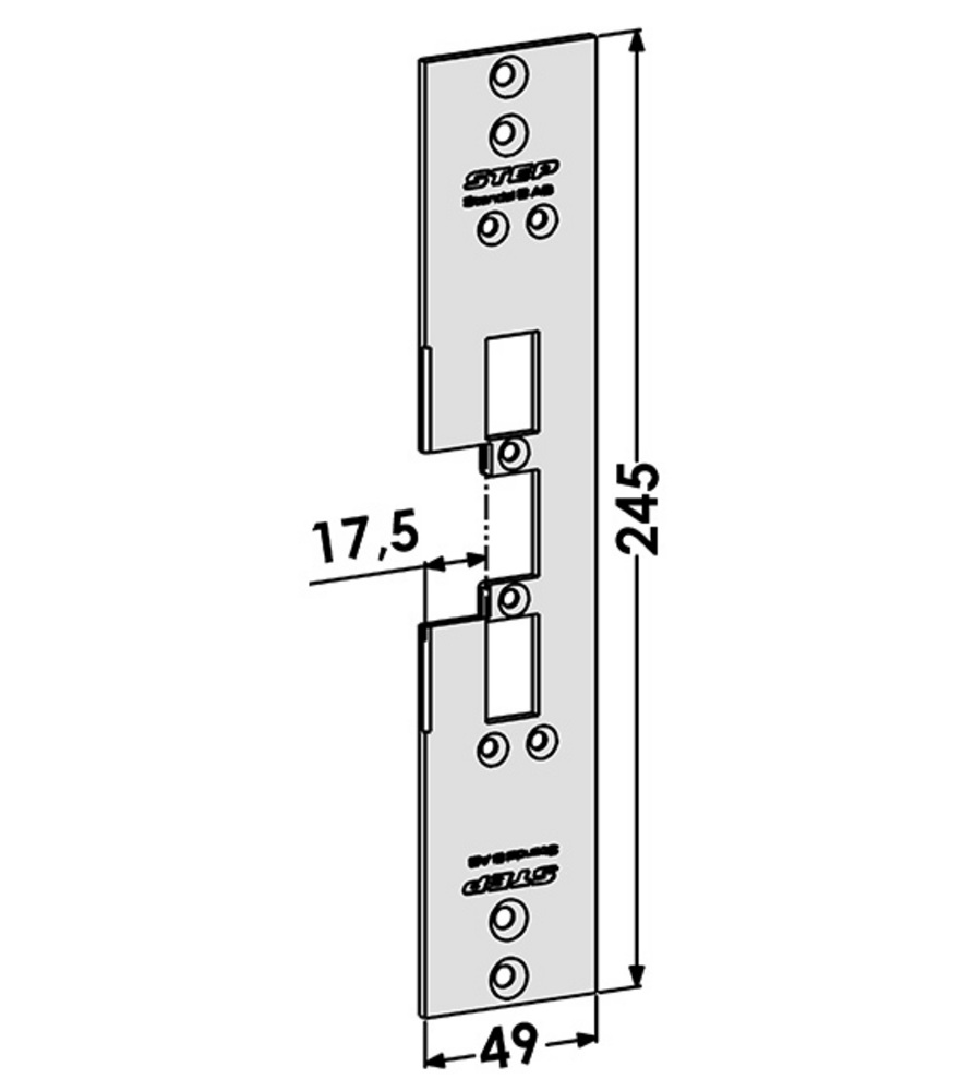 Monteringsstolpe ST6575 anpassad för Wicstyle 75 Evo & 77FP, (STEP 60)