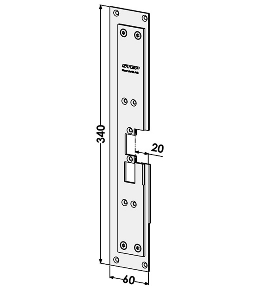 Monteringsstolpe ST6580-A anpassad för Sapa 2074 (Step 60)