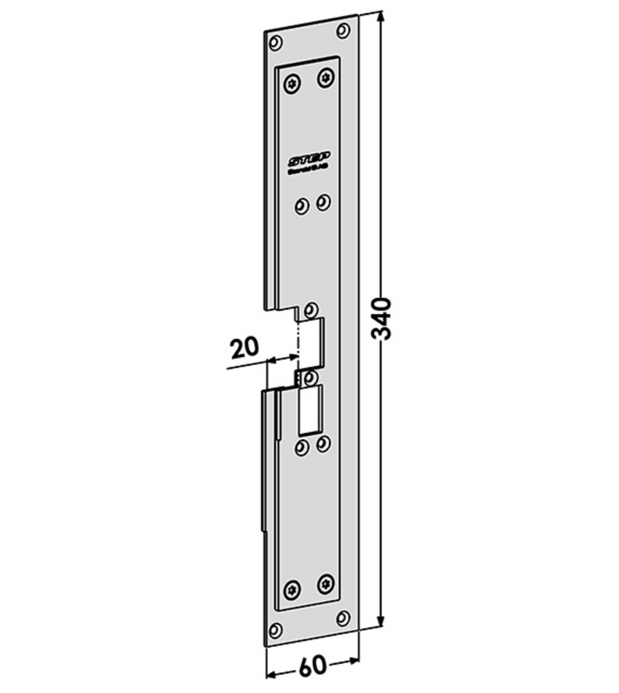 Monteringsstolpe ST6580-B anpassad för Sapa 2074 (Step 60)