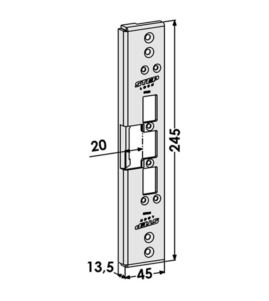 Monteringsstolpe ST6593 anpassad för Schüco AD UP 75 (Step 60)