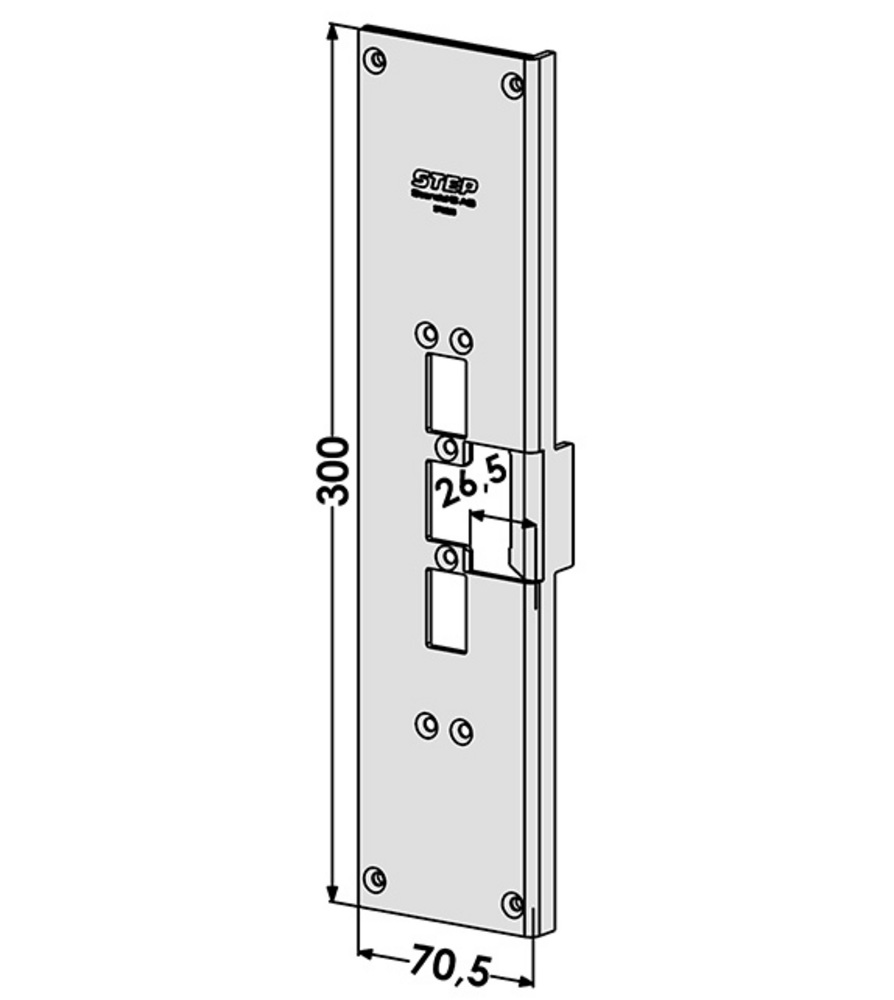 Monteringsstolpe ST6596 anpassad för Sapa 2086 (Step 60)