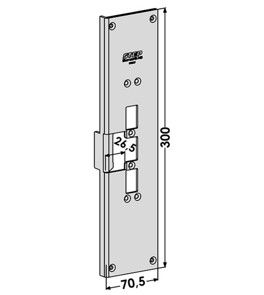 Monteringsstolpe ST6597 anpassad för Sapa 2086, (Step 60)