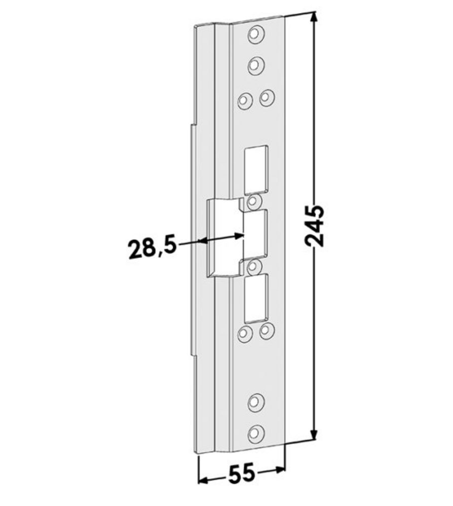 Monteringsstolpe ST6642 plan till  STEP 60 för Reynaers CS77